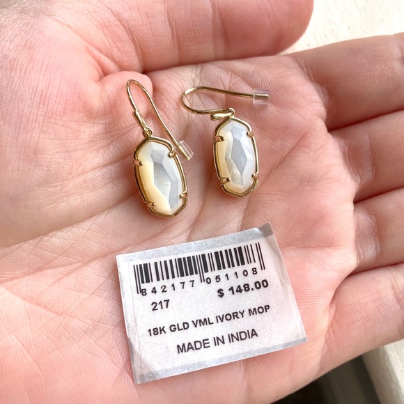 [SOLD] Kendra Scott Lee 18k Gold Vermeil Earrings - Picture 1 of 5